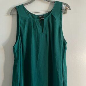 Sleeveless Green Blouse Torrid
